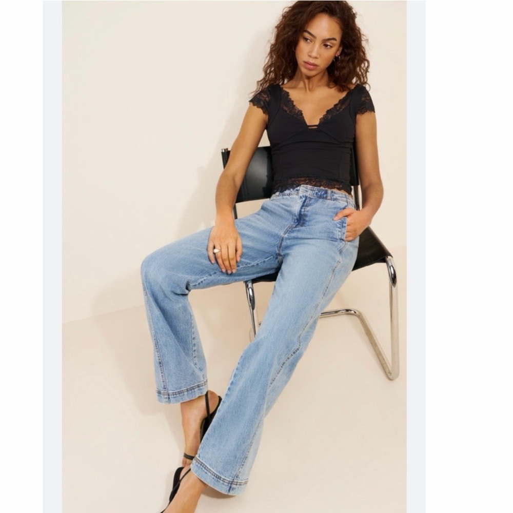 Habitual High Rise Side Panel Ankle Barrel Leg Jeans size 31